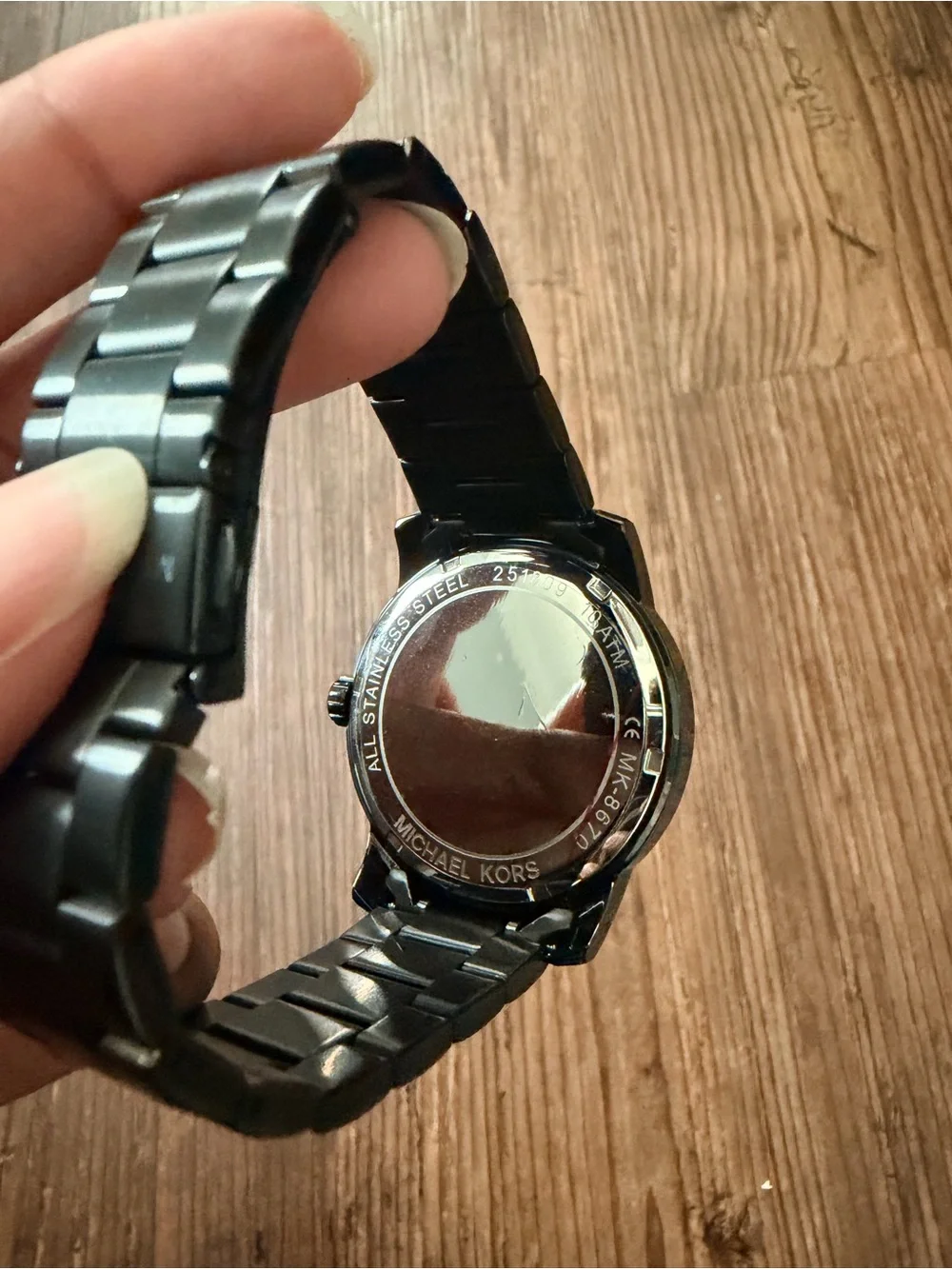Michael Kors Black and Rose Gold Men's Stainless Steel Watch